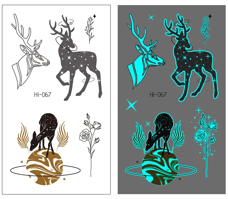 Sdrawing Tattoo Stickers Temporary Moon Star Diamond Planet Festival Carnival Party Glowing Cool Face Tatoo for Men Women