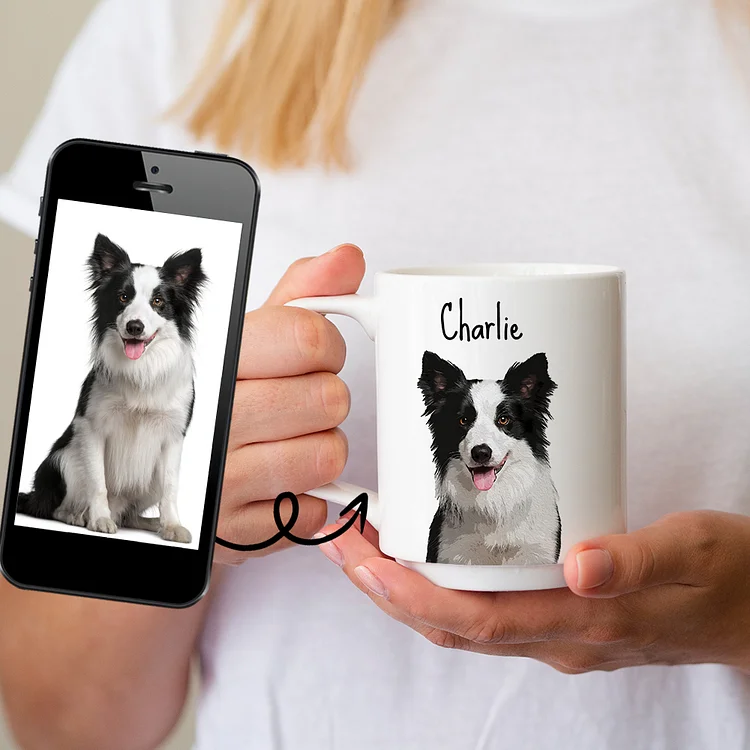 Personalized Dog Pet Cartoon Photo Mug