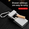 Butt Disposal Box Smell Proof Compact Ash Tray with Carabiner for Outdoor Travel