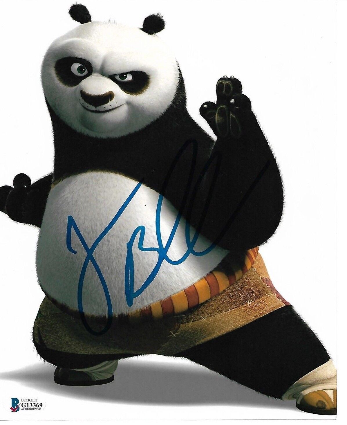 Kung Fu Panda JACK BLACK Signed 8x10 Photo Poster painting Beckett BAS G13369