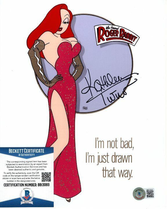 KATHLEEN TURNER signed 8x10 WHO FRAMED ROGER RABBIT JESSICA Photo Poster painting Beckett BAS