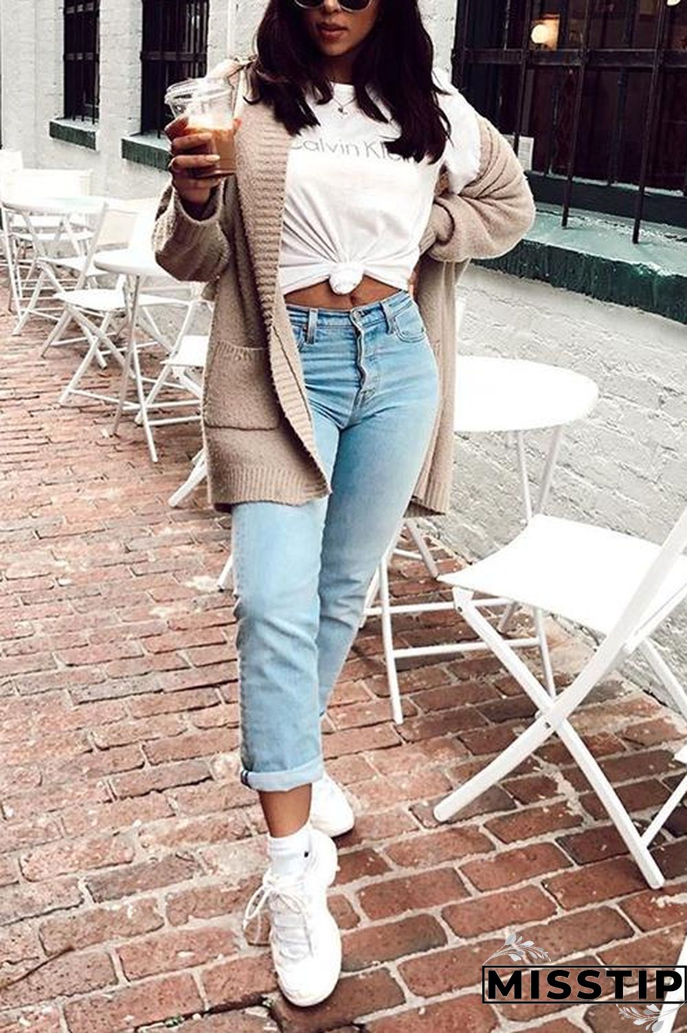 Pocket Knitting Long Coat