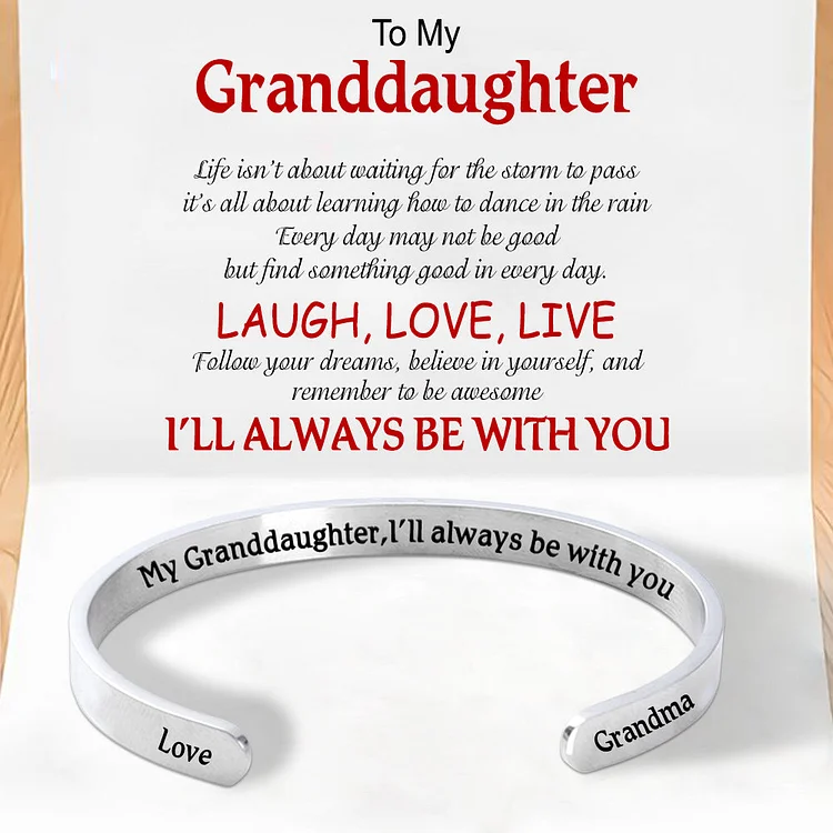 For Granddaughter - I'll Always Be With You Bracelet
