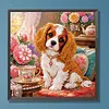 Tea Room Cavalier Special Shaped 5D DIY Partial Drill Diamond Painting Kits for Adults Beginners Home Decor Diamond Dots Paintings Diamond Art Kit 11.81 x11.81inch