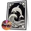 Diamond Painting-DIY Special Shaped Drill Pearl Painting Dolphin(30x40cm)