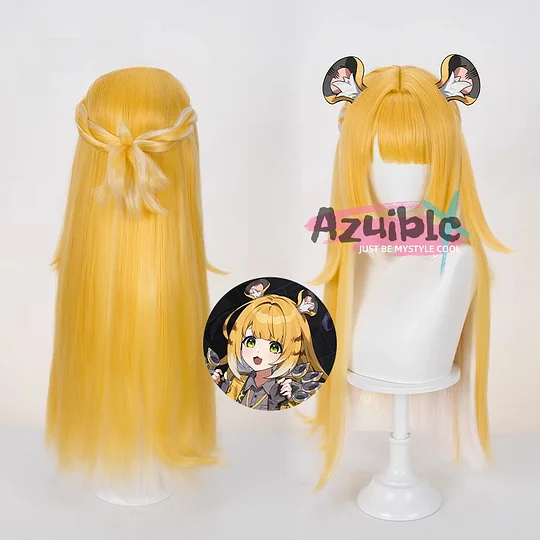 Azuiblc ゼンゼロ フーフー（福福）ウィッグ カツラ コスプレ道具Azm07