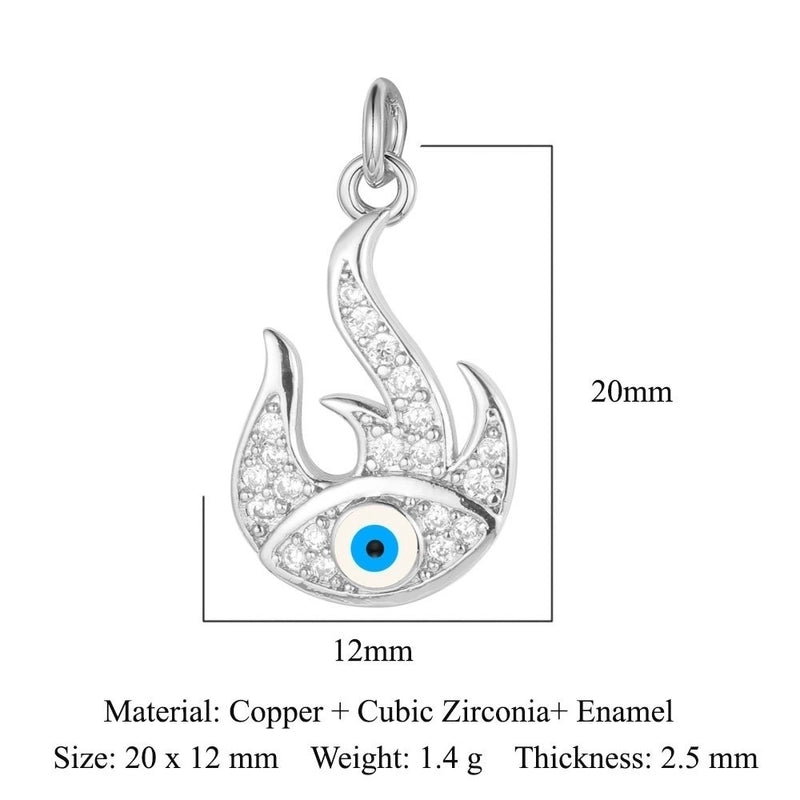 3 Pieces Copper Zircon 18K Gold Plated Pentagram Heart Shape