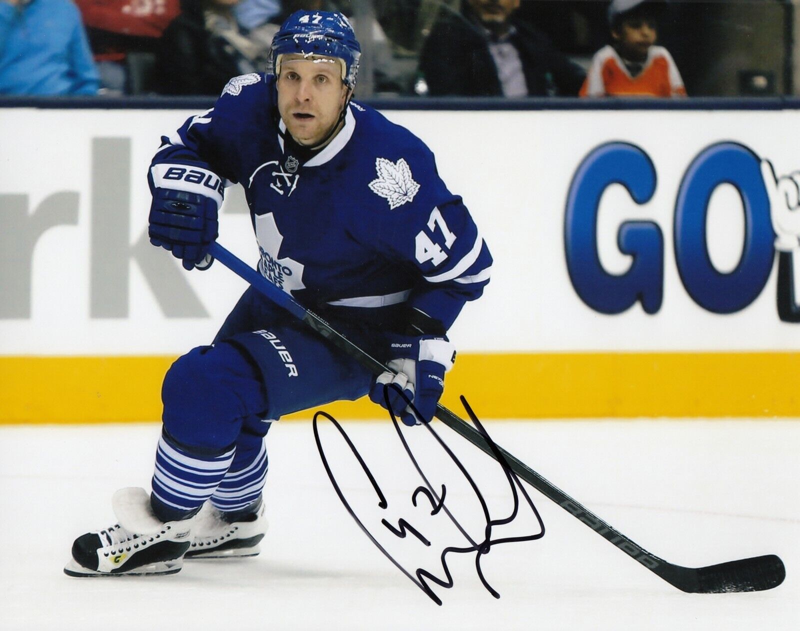 Leo Komarov #2 8x10 Signed Photo Poster painting w/ COA Toronto Maple Leafs 031719