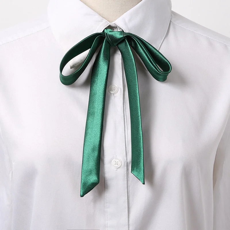 Korean Small Tie Bowtie College Style School Uniform Shirt Accessories Men's Women's Long Section Streamers Collars Flowers