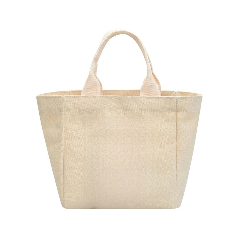 Vintage Canvas Handbag Mini Small Bag Large Capacity Letter Printed Canvas Bag Going Out Lunch Bag For Women