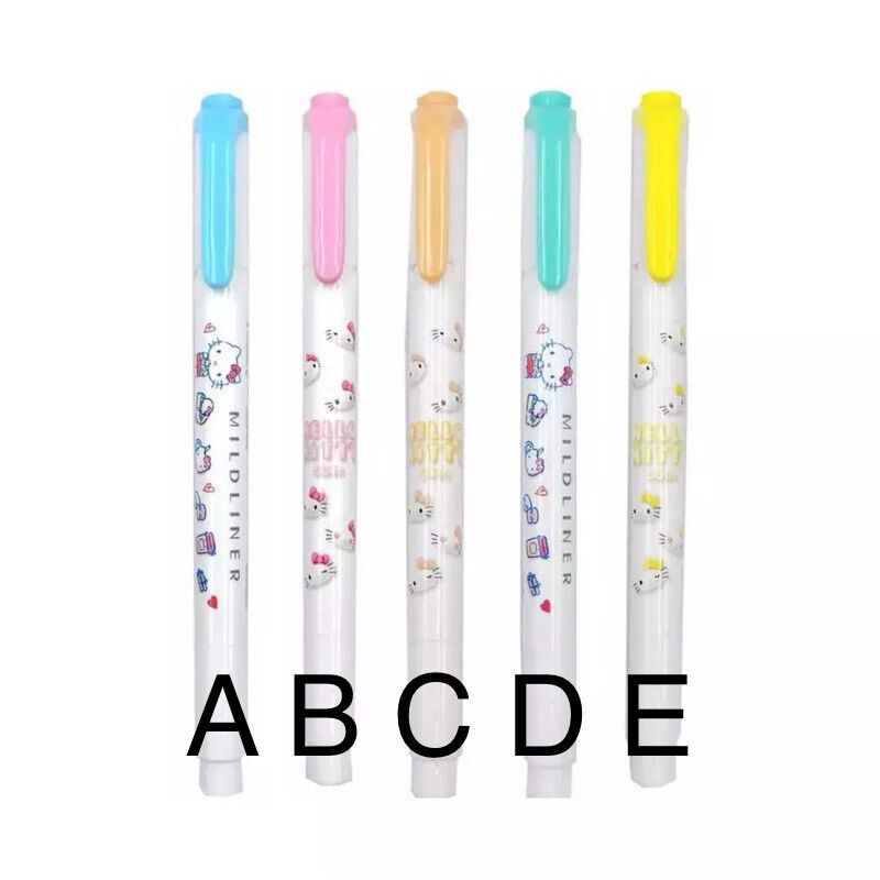 Sanrio Hello Kitty Zebra Mildliner Highlighter Pens Two Tip 50th Limited Edition A Cute Shop - Inspired by You For The Cute Soul 