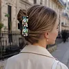 White Flowers DIY Diamond Painting Claw Clips for Adults Beginners Diamond Art Western Hair Clips Anti-Slip Design for Women Long Short Hairstyle Jewelry Supplies