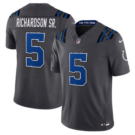 Men's Indianapolis Colts #5 Anthony Richardson Sr. Charcoal 2026 Rivalries Collection Vapor F.U.S.E. Limited Jersey
