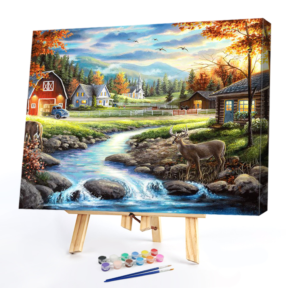 

50*40CM - Paint By Numbers - Countryside, 501 Original