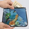 DIY Bird Art Special Shaped Diamond Painting Wristlet Wallet Women Clutch Mosaic Bag
