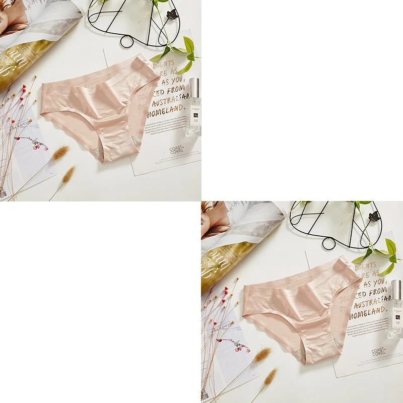 2 Pcs Sports Seamless Panties Woman Underwear Seamless Female Briefs Lingerie For Woman Underwear Wholesale New 2021 BANNIROU