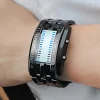 Fashion Bracelet Watch Men Led Digital Watches Casual Sports Black Stainless Steel Electronic Wristwatches