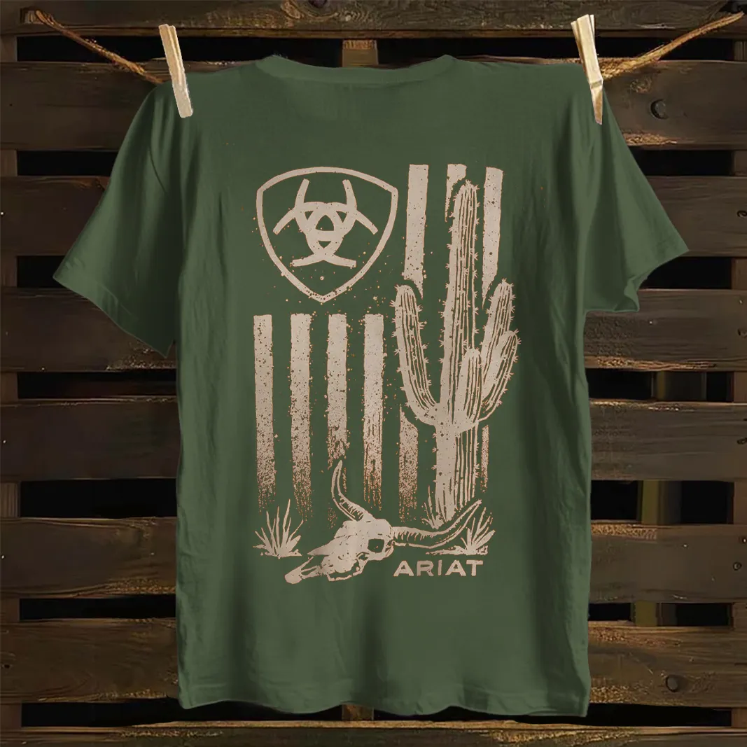 Western-Inspired Graphic Men's T-shirt
