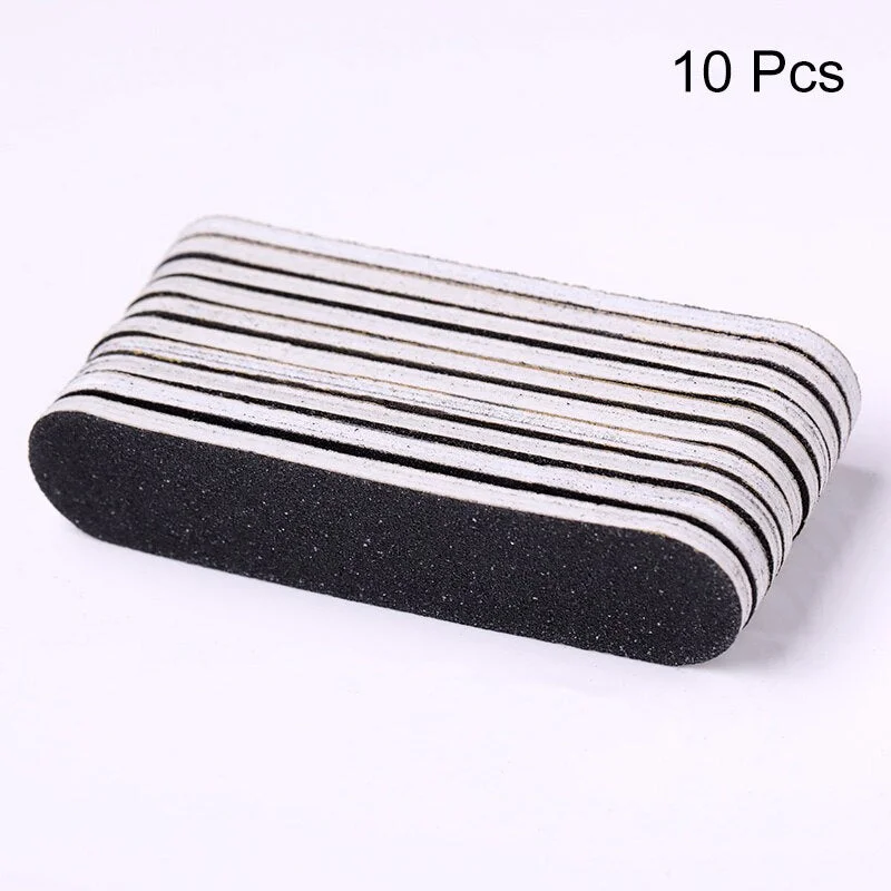 100/50/20/10/5/1pcs Black Professional Mini Nail Files Set Washable Grinding Polishing Sanding Block Nail Art Manicuring Tools-Nail Inspo