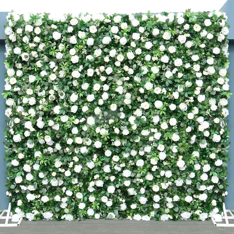 A609 A7397 White Flower Wall Outdoor Wedding Decor Prop
