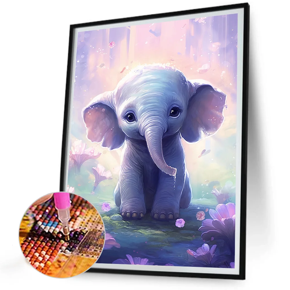 Diamond Painting - Full Round Drill - Elephant(Canvas|30*40cm)