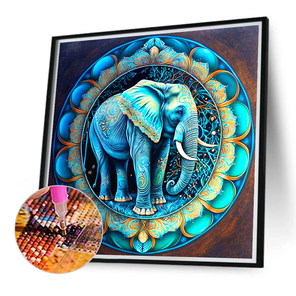 Diamond Painting - Full Round Drill - Elephant(Canvas|40*40cm)