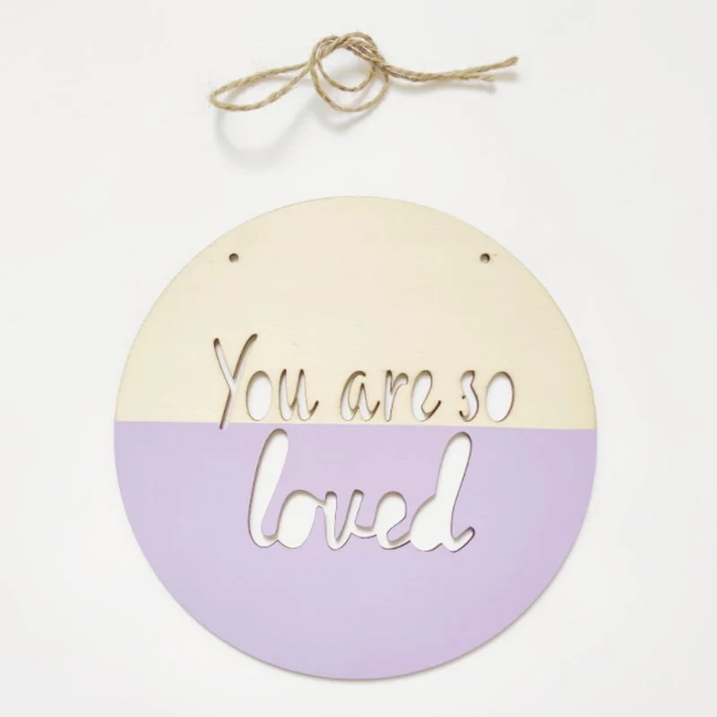 INS Nordic Wooden Positive Slogan Banner Garland You are so loved Wood Chip Kids Room Decoration Nursery Wall Hanging Ornaments