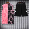 2025/2026 Real Madrid Pre-Match Training Black Pink Vest+Shorts Football1:1 Thai Quality