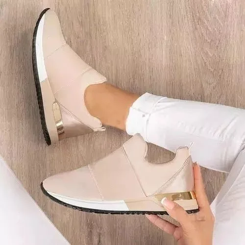 2021 Fashion Women Casual Shoes Mesh Breathable Comfortable Female Sneakers Summer Solid Color Slip On Ladies Walking Shoes