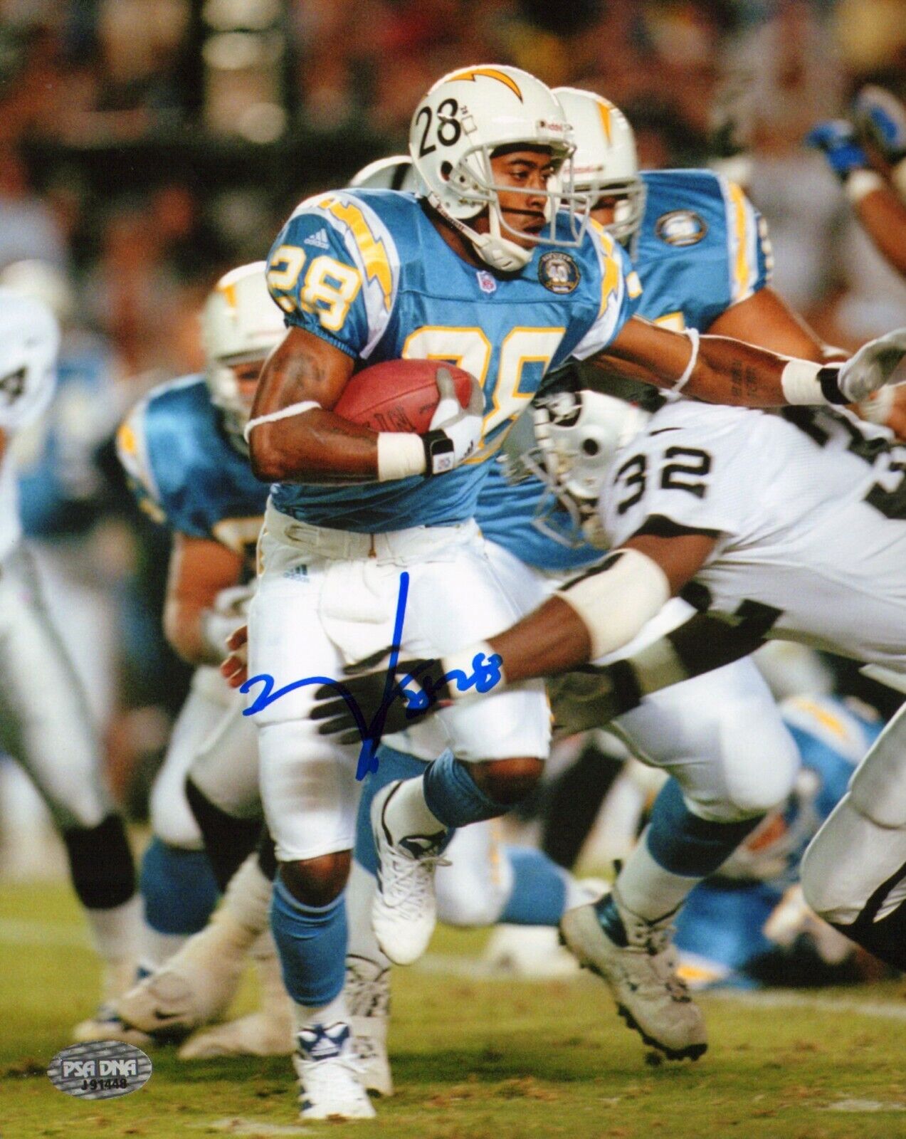 Ronney Jenkins Signed 8x10 Photo Poster painting PSA/DNA COA Chargers Football Picture Autograph