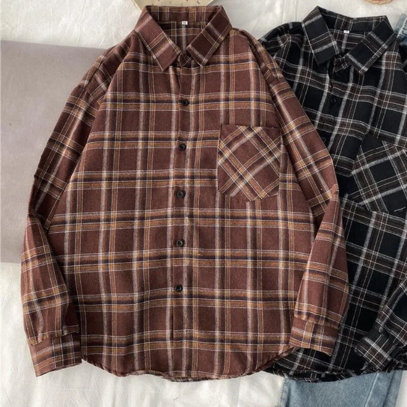 Thick Velvet Plaid Shirts Women Winter 2021 Fashion Warm Fleece Blouses Tops Ladies Casual Shirt Jacket Long Sleeve Femme Blusas