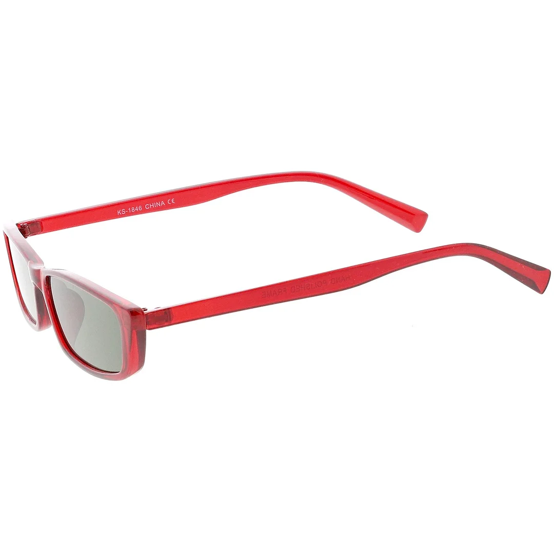 Retro Slim Rectangle Cat Eye glasses Neutral Colored Lens 57mm