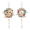 2pcs DIY Diamond Painting Parrot Wind Chimes Crystal Window Suncatcher Craft Set Birthday Gifts Home Garden Decor