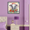 Diamond Painting-DIY Full Round Drill Christmas Elephant