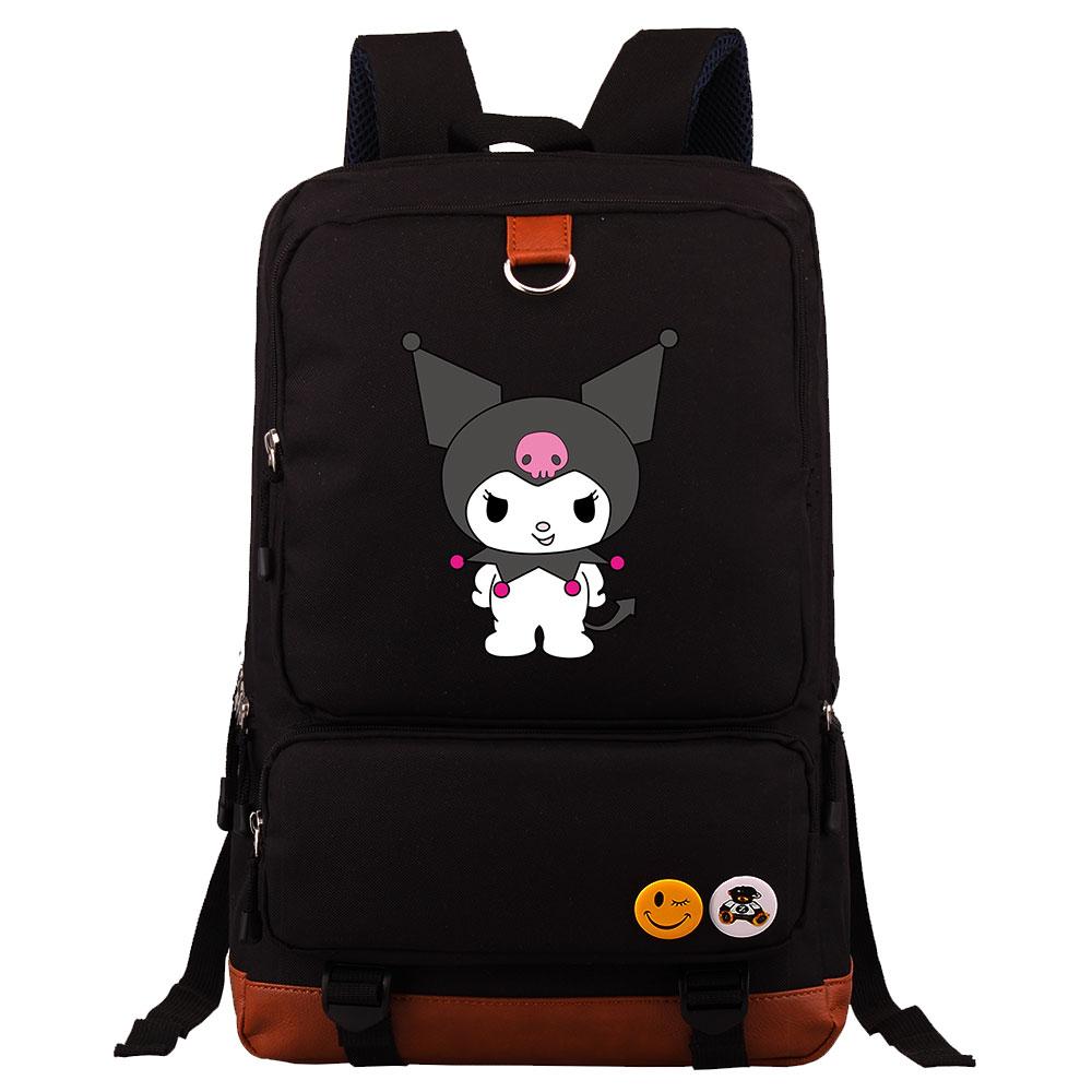 Mayoulove Kuromi Backpack Lightweight Design with Multiple Pockets for School Use-Mayoulove