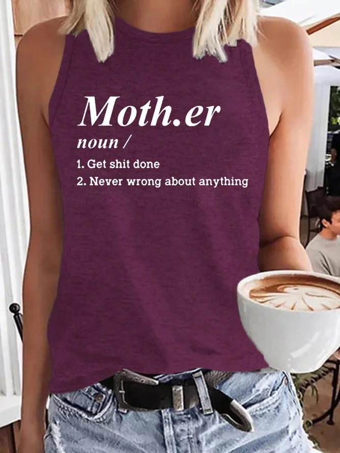 Mother's Day Women's Letter Print Tank Top