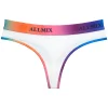 Sexy Gradient Rainbow Letter Cotton Seamless Low-Waist Thong
