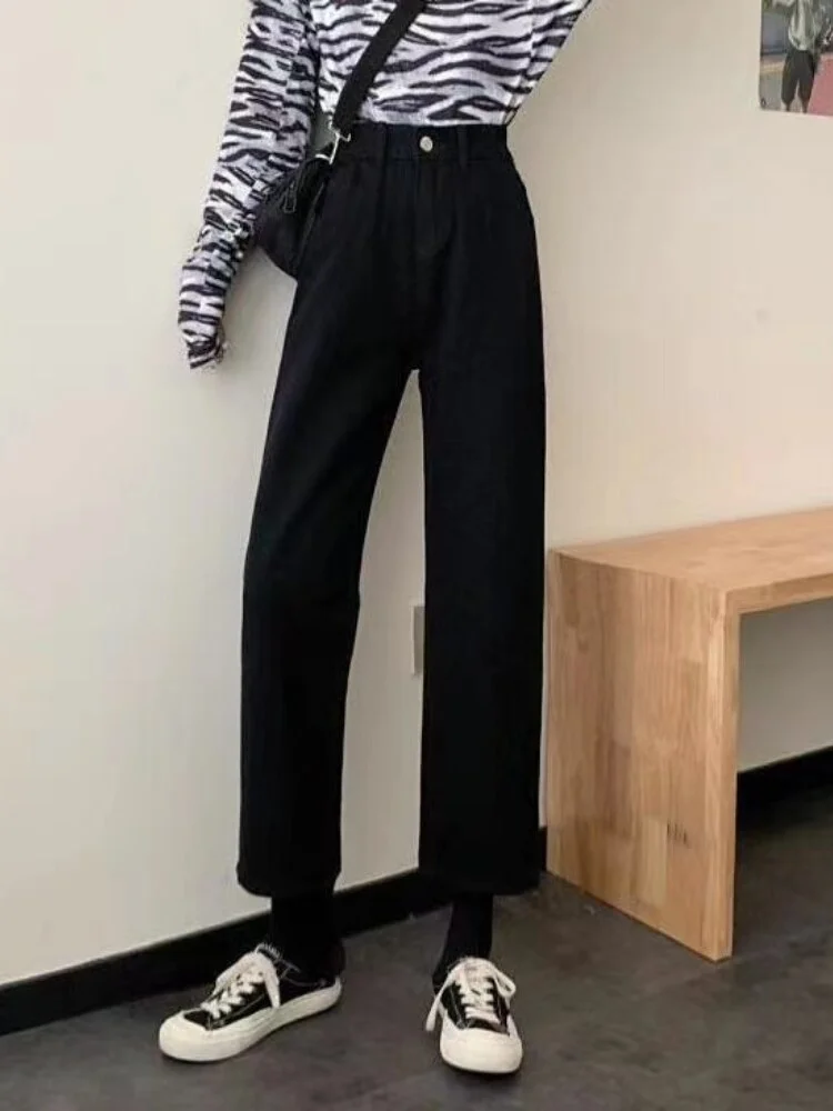 American Hiphop High Waist Straight Pants Jeans Womens Fried Street Design Sense Niche Straight Pants High Street Tide Ins 2023