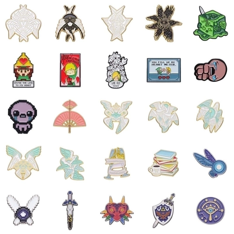 Cartoon Style Eye Wings Wine Glass Alloy Stoving Varnish Plating Unisex Brooches