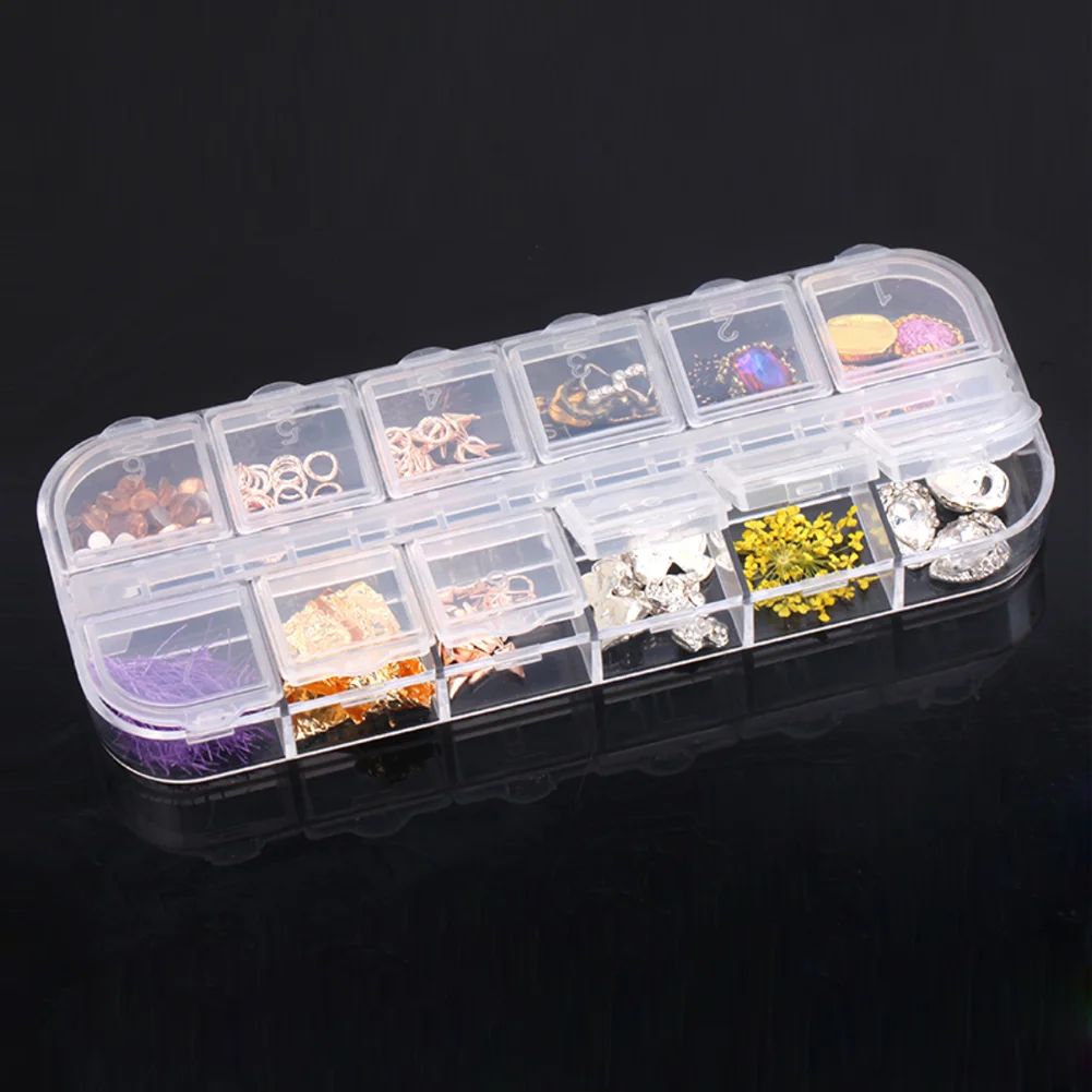 12 Grids Diamond Painting Box Embroidery Rhinestone Beads Storage Organizer