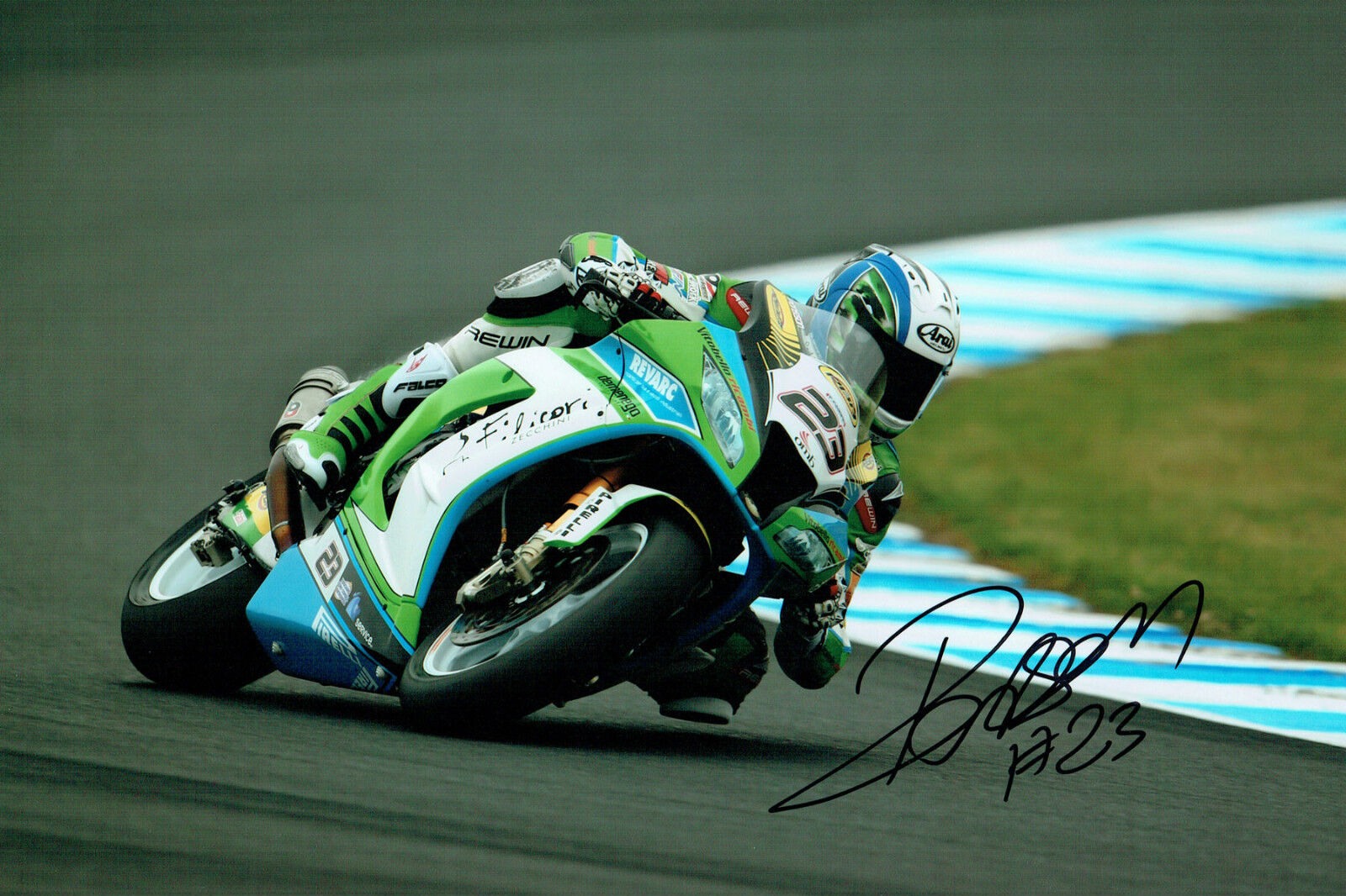 Christophe PONSSON SIGNED Superbike Autograph WSBK 12x8 Photo Poster painting Kawasaki AFTAL COA