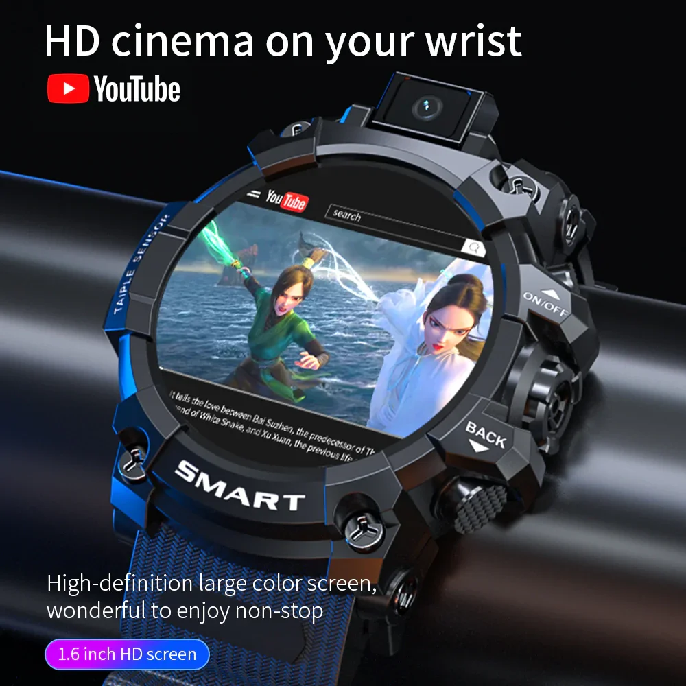 Video Call Wifi Internet Download GPS Positioning Smart Watch
