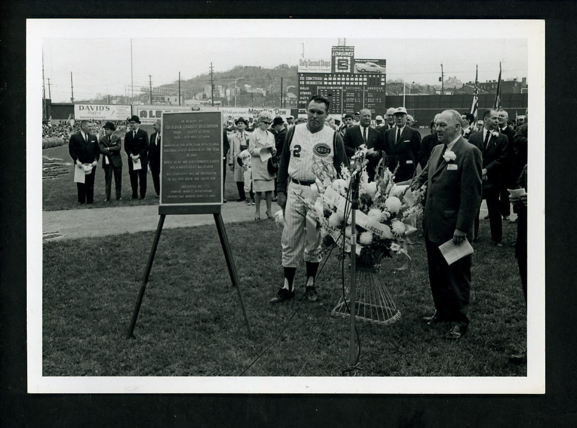 1965 Cincinnati Reds Opening Day Press Photo Poster painting Sisler Hutchinson Crosley Field