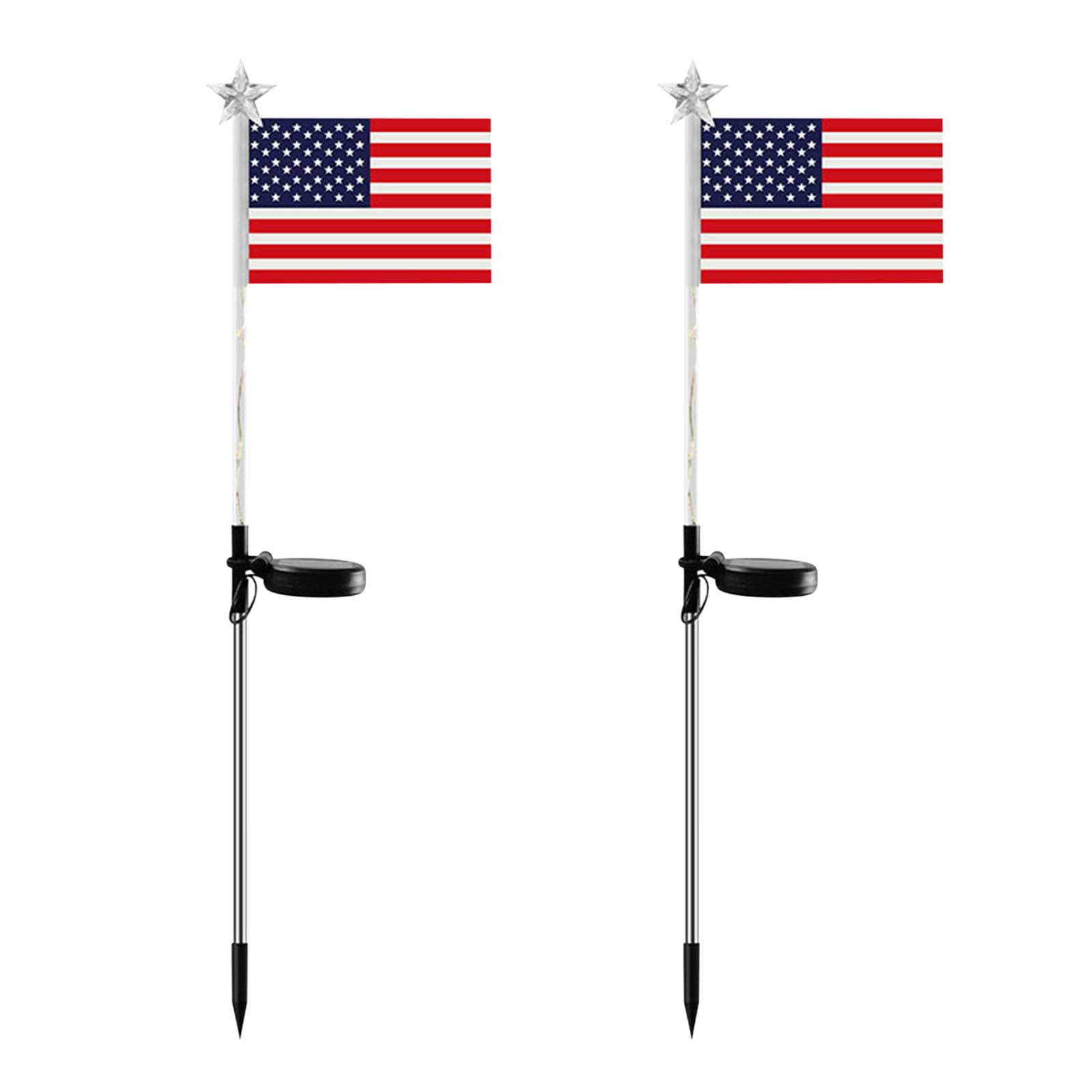 Yjdsgif Solar American Flag Lights 4th of July Solar Patriotic Lawn Light, Garden Stake Light LED Landscape Light Pathway Light for Independence Day Memorial Day Decor