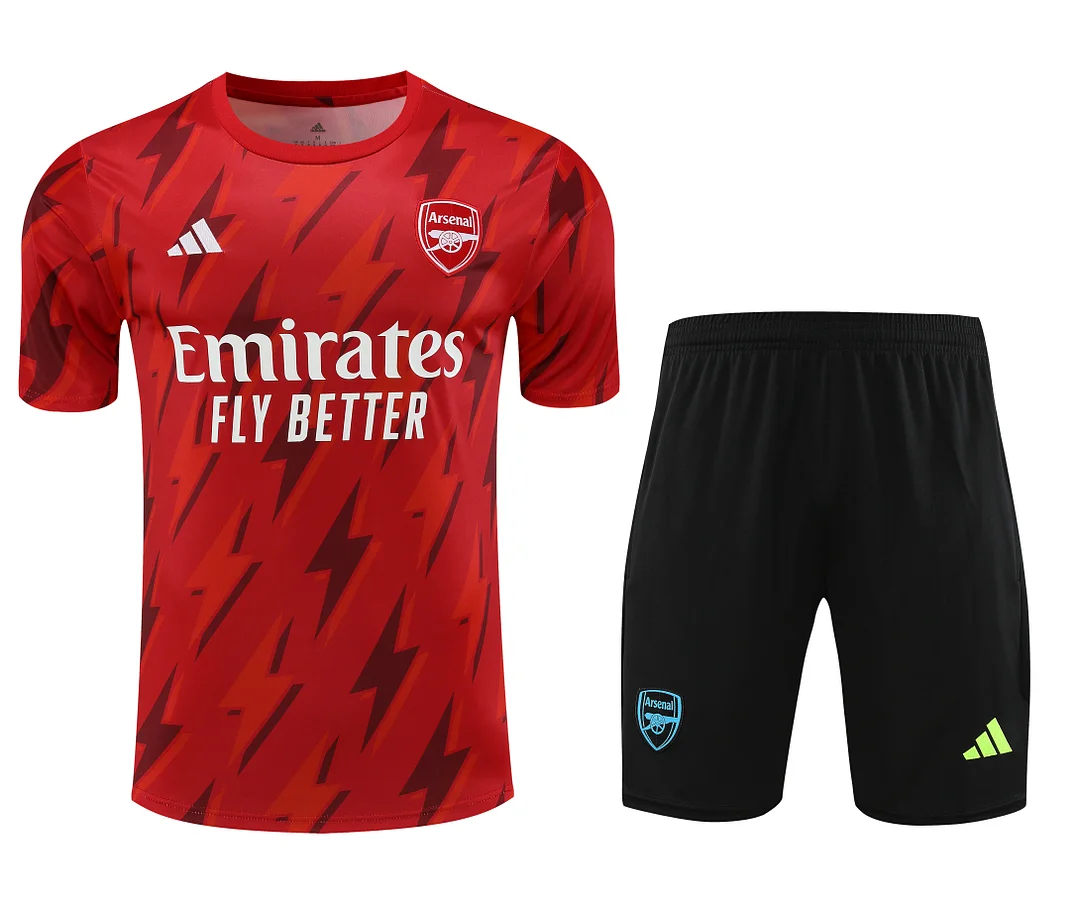 23/24 Arsenal Short Sleeve Red Training Kit Football T-Shirt