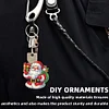 (US Local)6PCS  Christmas DIY Diamond Painting Keychain Diamond Art Kits Keyrings