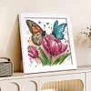 5D DIY Partial Special Shaped Drill Diamond Painting Kit Butterfly Decor With Frame Kit 18x18cm
