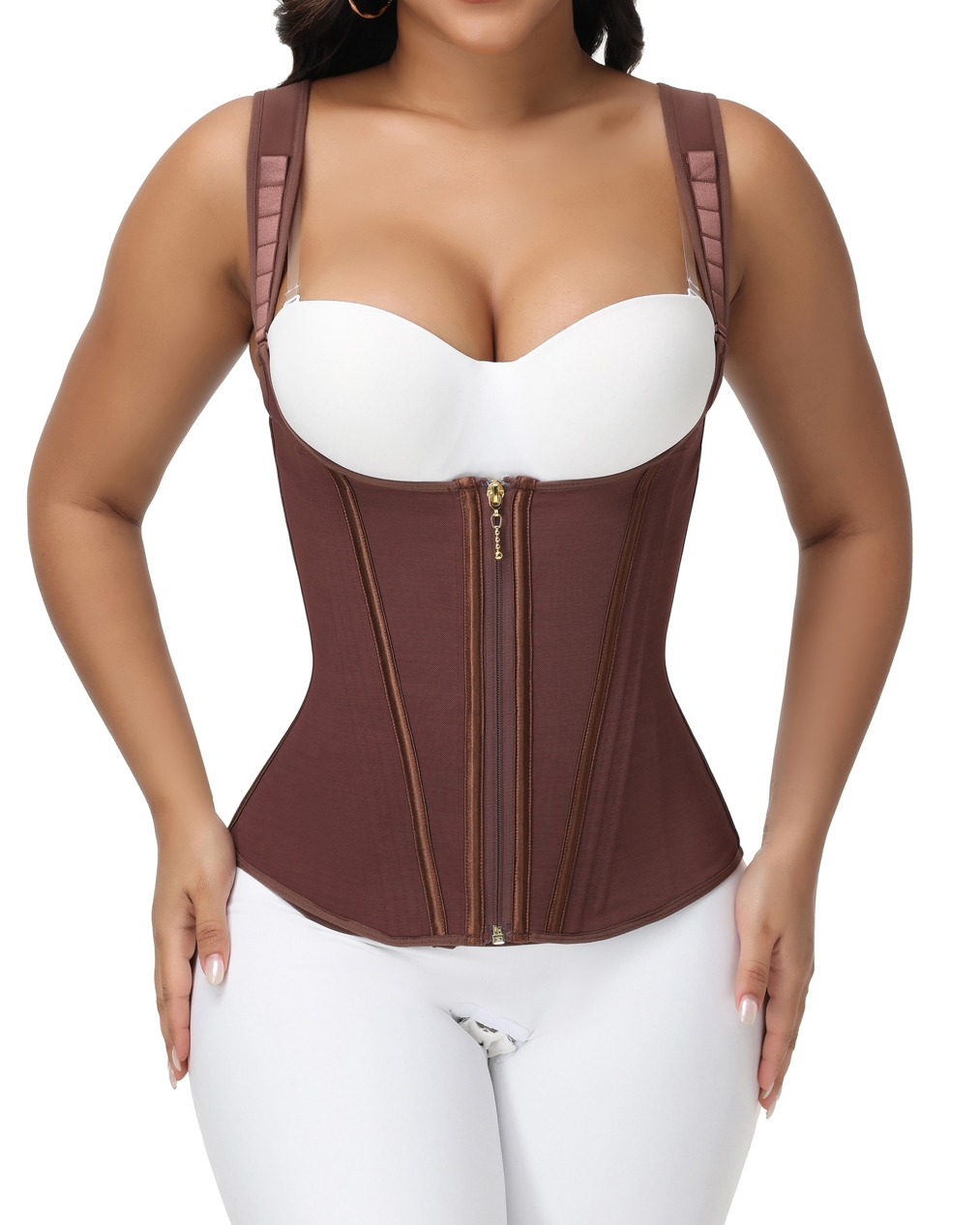 Waist Trainer for Women Corset Vest Body Shaper Cincher Trimmer Tank Top Sport Girdle with Steel Bones