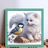 Pussycat And Robin-11CT Stamped Cross Stitch 40*40cm/15.75*15.75in tapestrymarket