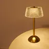 Crystal Table Lamp Cordless Desk Lamp Dimmable Sleeping Light for Restaurant Bar
